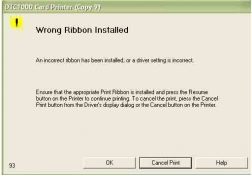 Wrong Ribbon pada Fargo DTC1000 